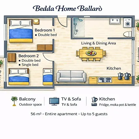 דירה Bedda Ballaro Balcony In Historic